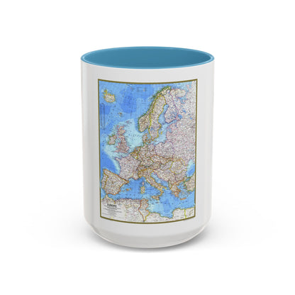 Europe (1977) (Map) Accent Coffee Mug