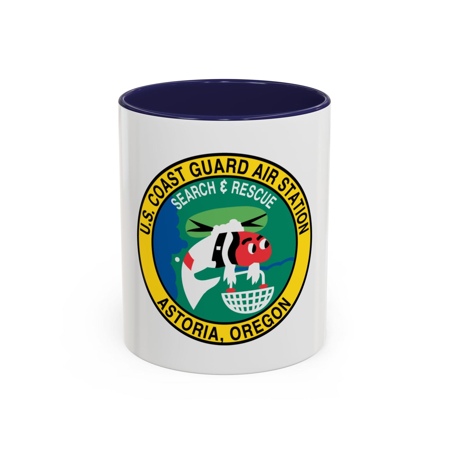 USCG Air Station Astoria (U.S. Coast Guard) Accent Coffee Mug