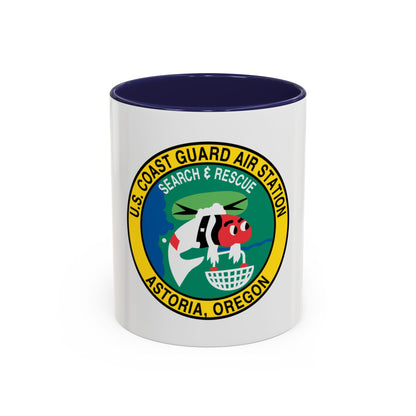 USCG Air Station Astoria (U.S. Coast Guard) Accent Coffee Mug
