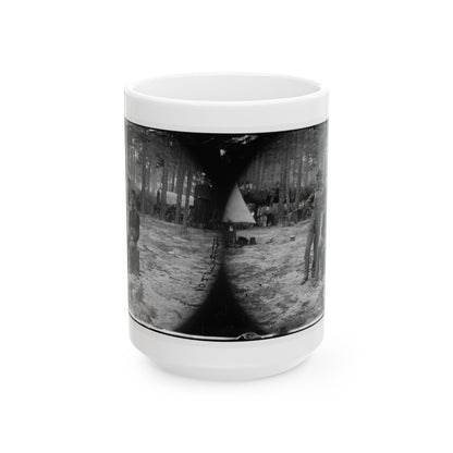 Petersburg, Va. Two Youthful Military Telegraph Operators At Headquarters (U.S. Civil War) White Coffee Mug