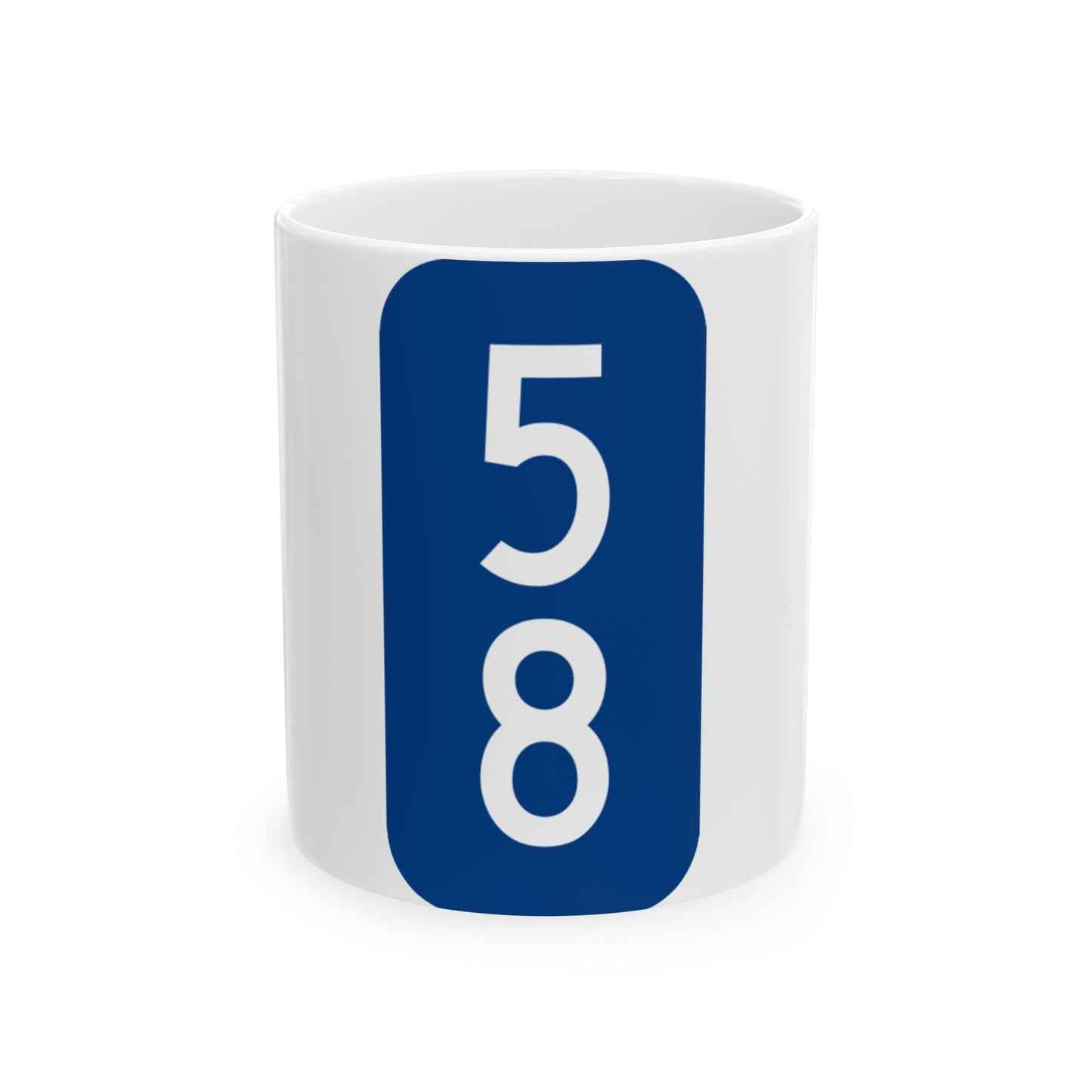 Warren County 58 NY tab (New York) (Road Sign) White Coffee Mug