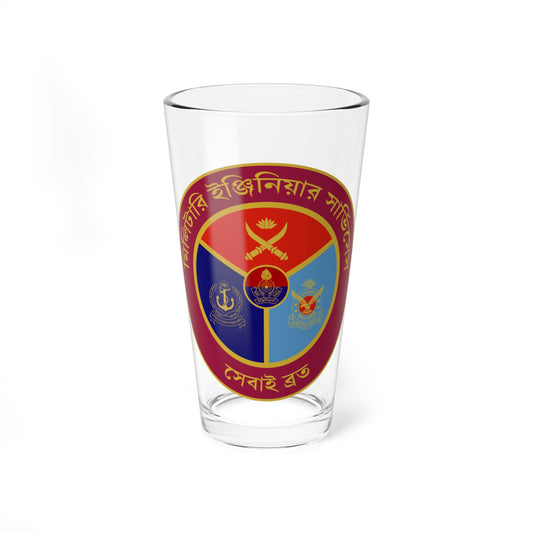 Seal of the Military Engineer Services Bangladesh (Bangladesh) (Coat of Arms) Pint Glass 16oz