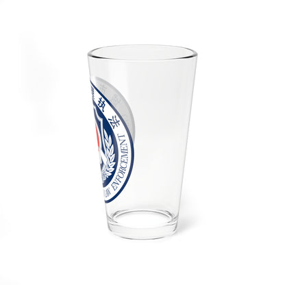 Urban Management And Law Enforcement logo P.R.China  城市管理执法标识 (China) (Coat of Arms) Pint Glass 16oz