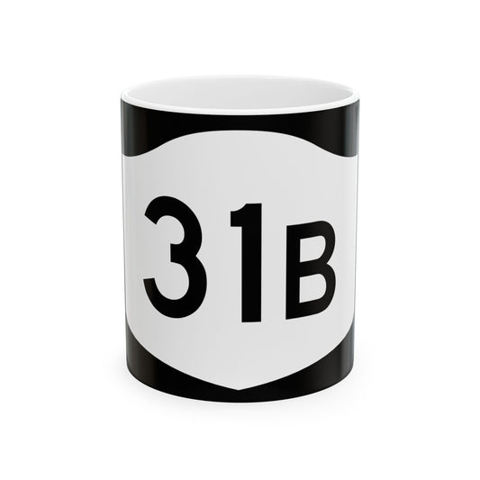 NY-31B (New York) (Road Sign) White Coffee Mug