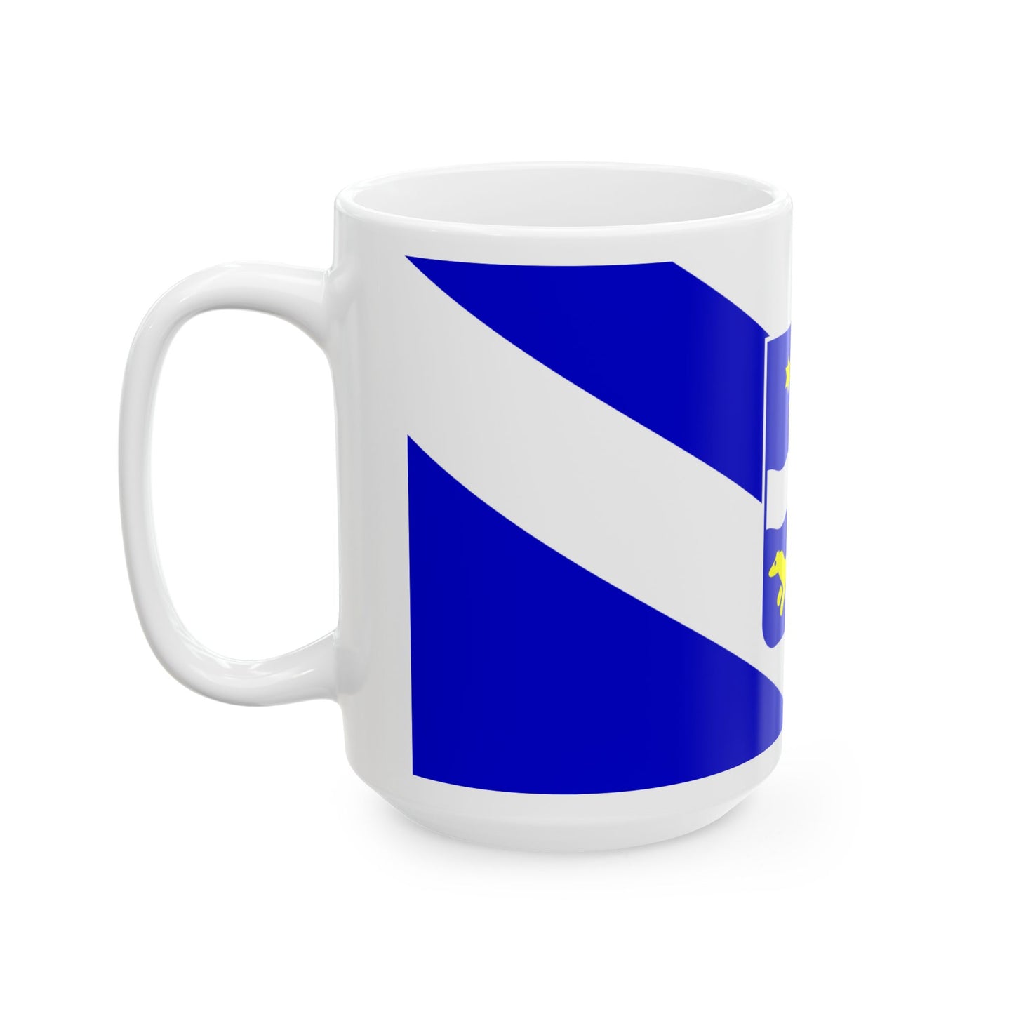 Flag of Brod Posavina County Croatia - White Coffee Mug-Go Mug Yourself