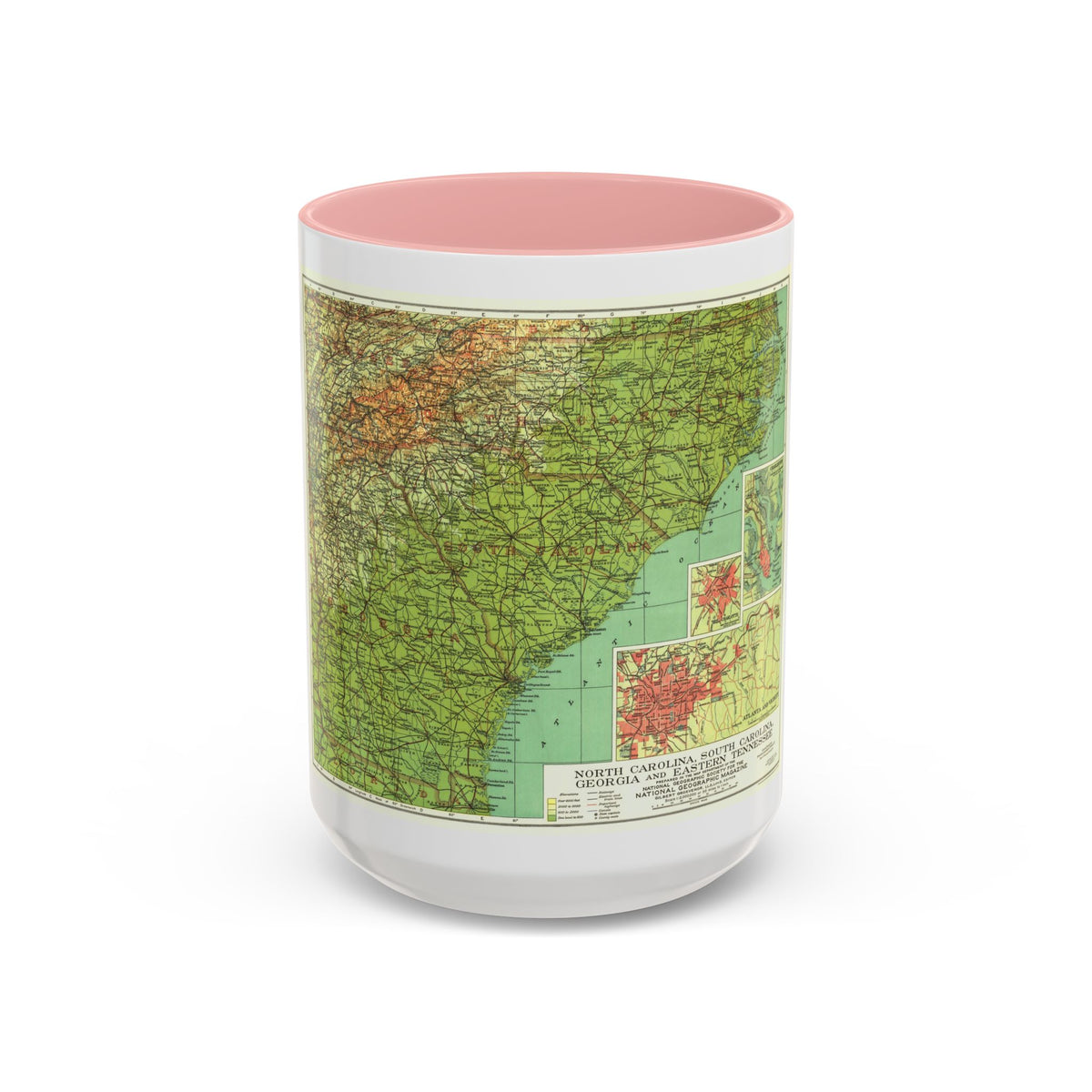 USA - Southeastern (1926) (Map) Accent Coffee Mug