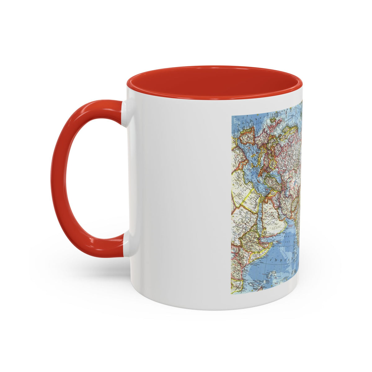 Asia and Adjacent Areas (1959) (Map) Accent Coffee Mug