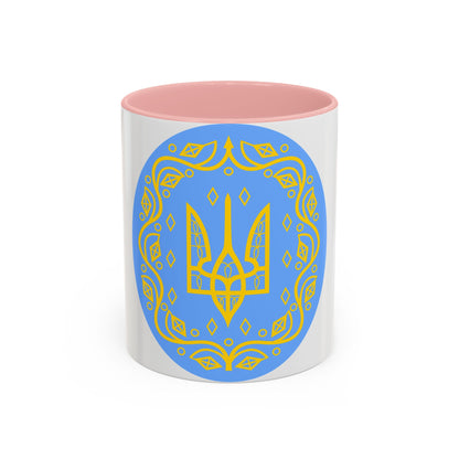 Coat of arms of Ukrainian People's Republic 2 - Accent Coffee Mug