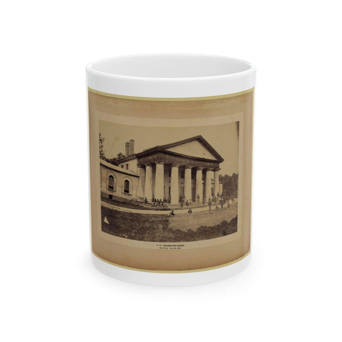Arlington House, East Front, June 28, 1864 (U.S. Civil War) White Coffee Mug