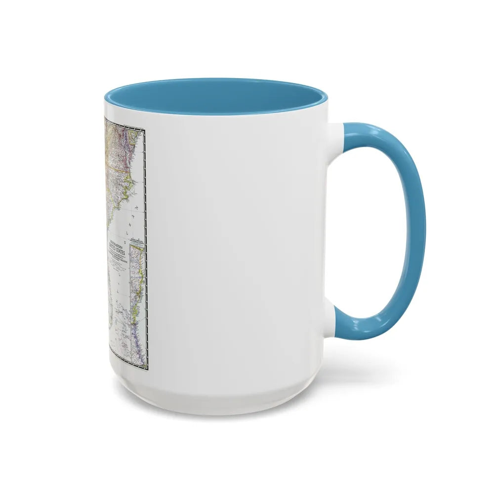 USA - Southeastern (1947) (Map) Accent Coffee Mug-Go Mug Yourself