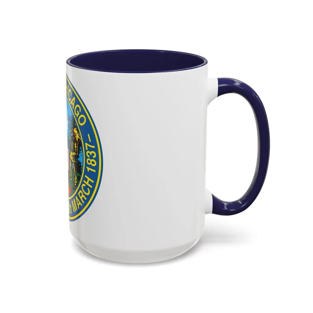 Seal of Chicago Illinois - Accent Coffee Mug-Go Mug Yourself