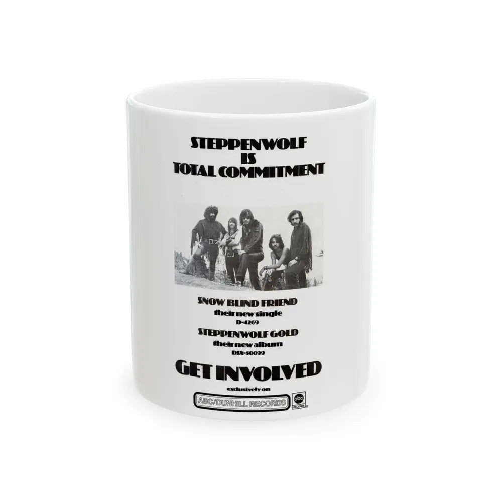 Steppenwolf 1971 (Music Poster) White Coffee Mug-11oz-Go Mug Yourself