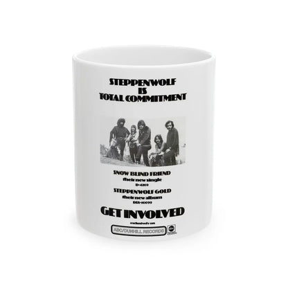 Steppenwolf 1971 (Music Poster) White Coffee Mug-11oz-Go Mug Yourself