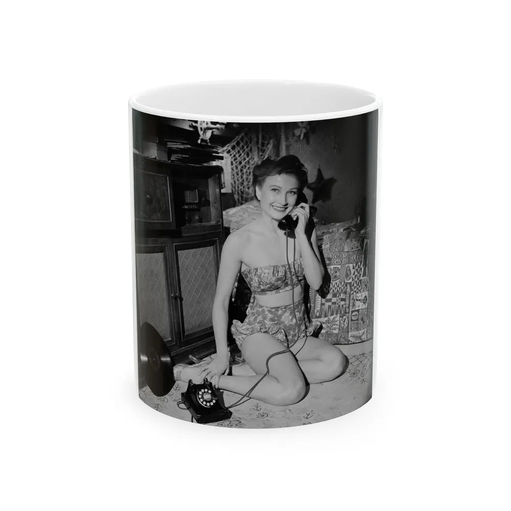 Carol Ohmart #33 (Vintage Female Icon) White Coffee Mug-11oz-Go Mug Yourself