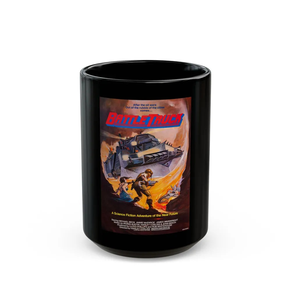 BATTLETRUCK (WARLORDS OF THE 21ST CENTURY) 1982 Movie Poster - Black Coffee Mug-15oz-Go Mug Yourself