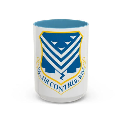 116th Air Control Wing (U.S. Air Force) Accent Coffee Mug 15oz Light Blue - Go Mug Yourself