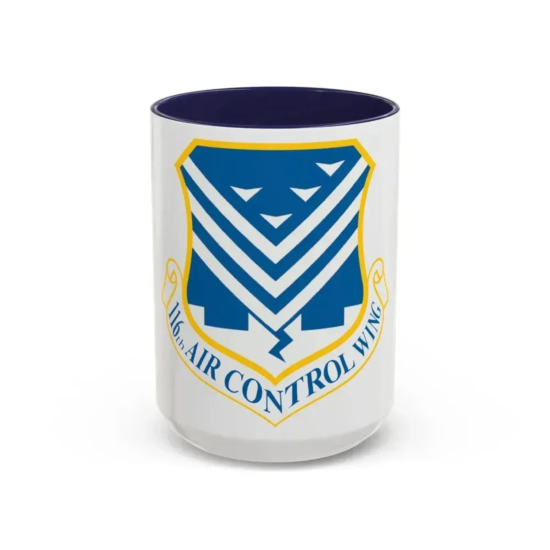 116th Air Control Wing (U.S. Air Force) Accent Coffee Mug 15oz Navy - Go Mug Yourself