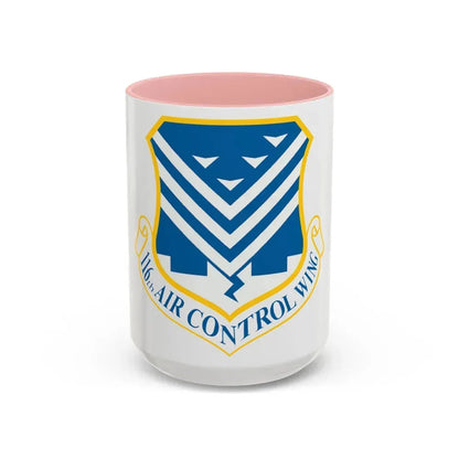 116th Air Control Wing (U.S. Air Force) Accent Coffee Mug 15oz Pink - Go Mug Yourself