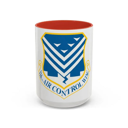 116th Air Control Wing (U.S. Air Force) Accent Coffee Mug 15oz Red - Go Mug Yourself