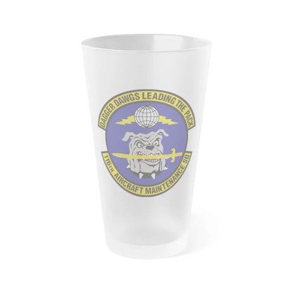 116th Aircraft Maintenance Squadron (U.S. Air Force) Frosted Pint Glass 16oz-16oz-Frosted-Go Mug Yourself