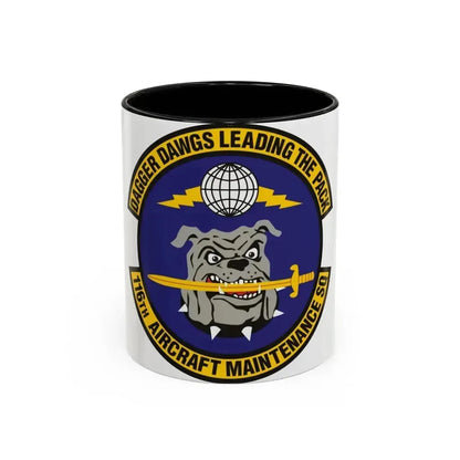 116th Aircraft Maintenance Squadron (U.S. Air Force) Accent Coffee Mug 11oz Black - Go Mug Yourself