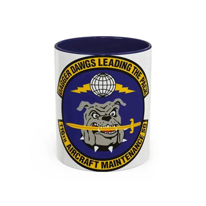 116th Aircraft Maintenance Squadron (U.S. Air Force) Accent Coffee Mug 11oz Navy - Go Mug Yourself