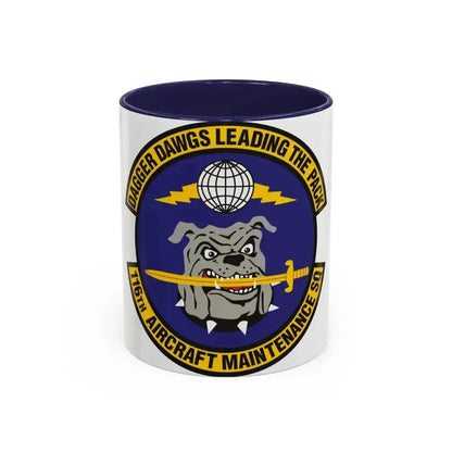 116th Aircraft Maintenance Squadron (U.S. Air Force) Accent Coffee Mug 11oz Navy - Go Mug Yourself