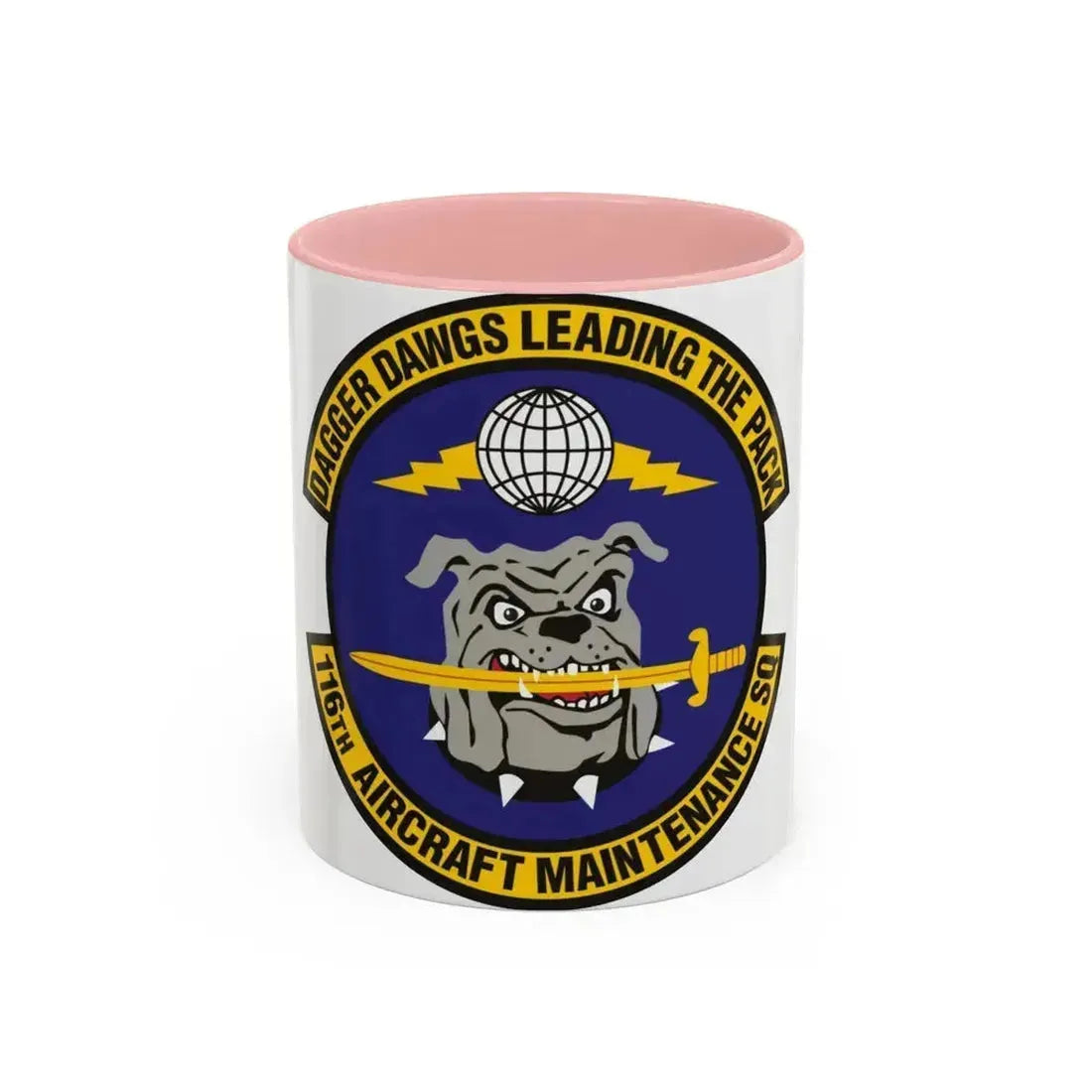 116th Aircraft Maintenance Squadron (U.S. Air Force) Accent Coffee Mug 11oz Pink - Go Mug Yourself