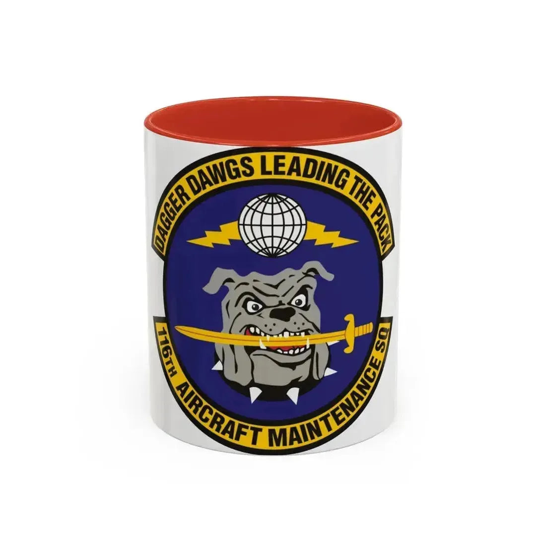 116th Aircraft Maintenance Squadron (U.S. Air Force) Accent Coffee Mug 11oz Red - Go Mug Yourself