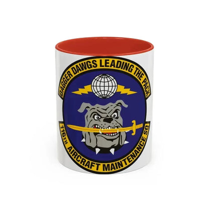 116th Aircraft Maintenance Squadron (U.S. Air Force) Accent Coffee Mug 11oz Red - Go Mug Yourself