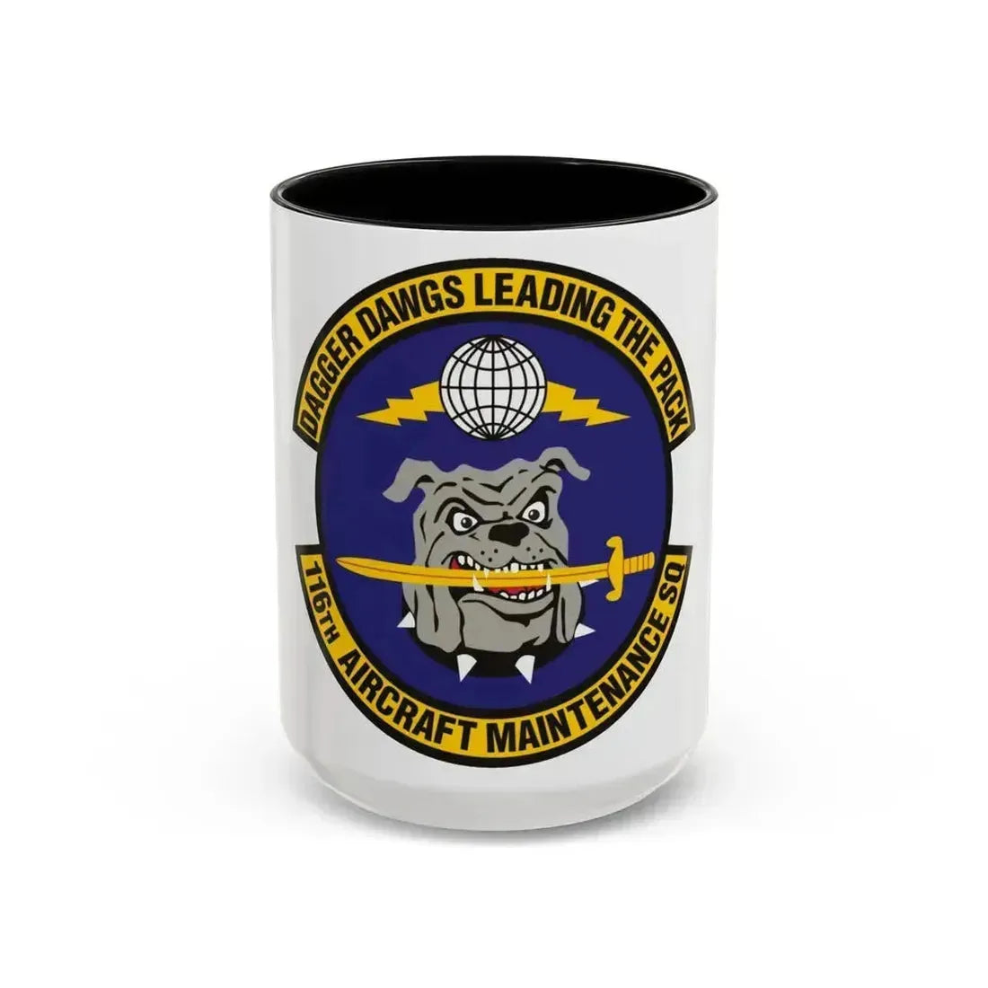 116th Aircraft Maintenance Squadron (U.S. Air Force) Accent Coffee Mug 15oz Black - Go Mug Yourself