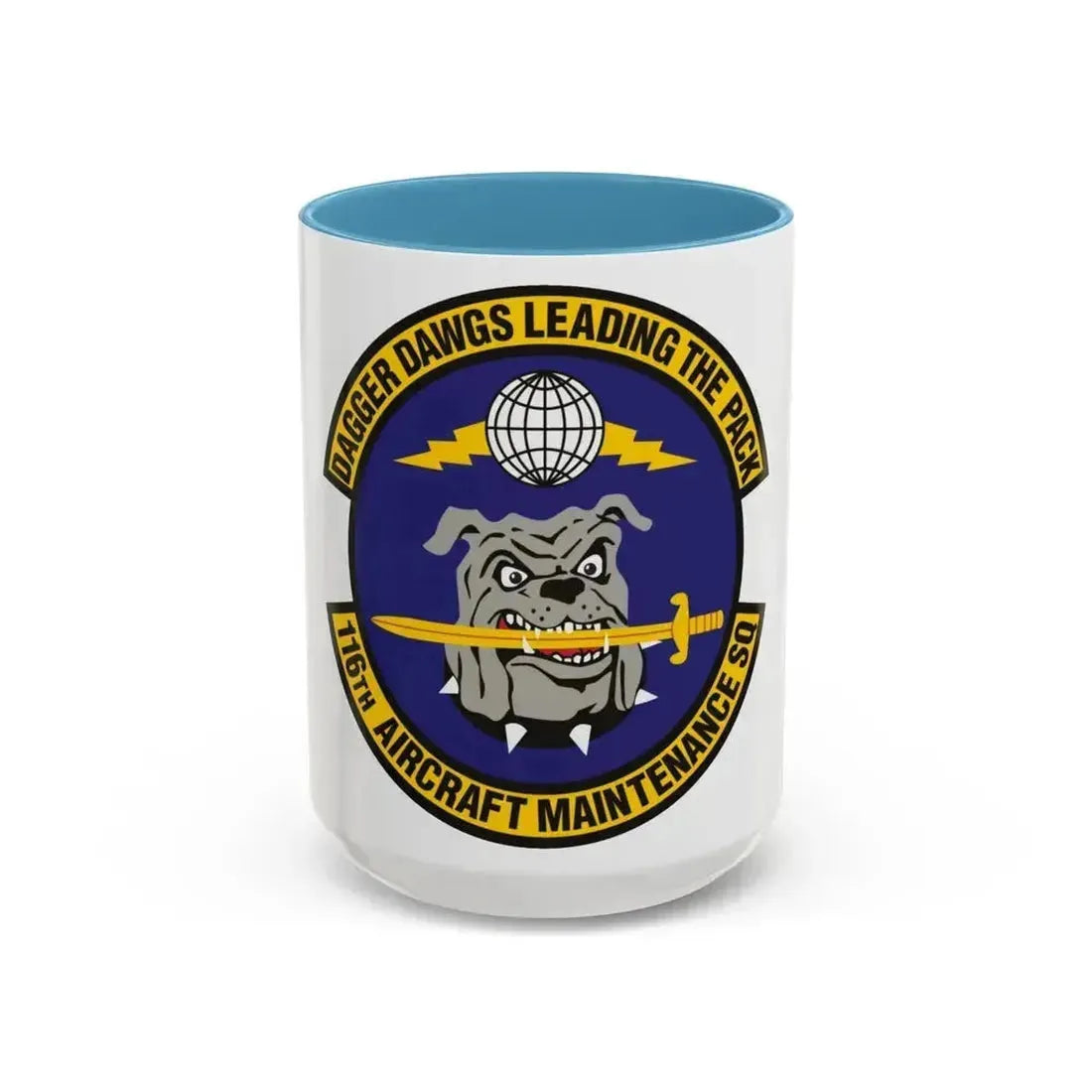 116th Aircraft Maintenance Squadron (U.S. Air Force) Accent Coffee Mug 15oz Light Blue - Go Mug Yourself