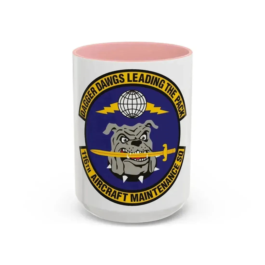 116th Aircraft Maintenance Squadron (U.S. Air Force) Accent Coffee Mug 15oz Pink - Go Mug Yourself