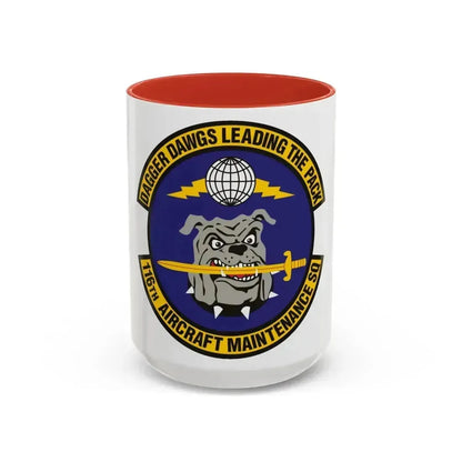 116th Aircraft Maintenance Squadron (U.S. Air Force) Accent Coffee Mug 15oz Red - Go Mug Yourself