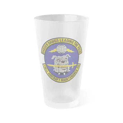 116th Aircraft Maintenance Squadron (U.S. Air Force) Frosted Pint Glass 16oz 16oz Frosted - Go Mug Yourself