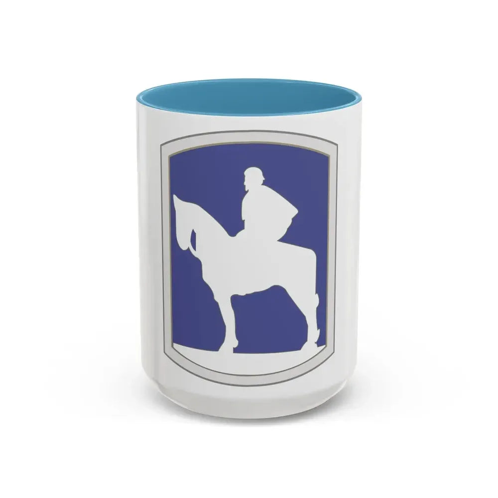 116th Infantry Brigade Combat Team 2 (U.S. Army) Accent Coffee Mug 15oz Light Blue - Go Mug Yourself