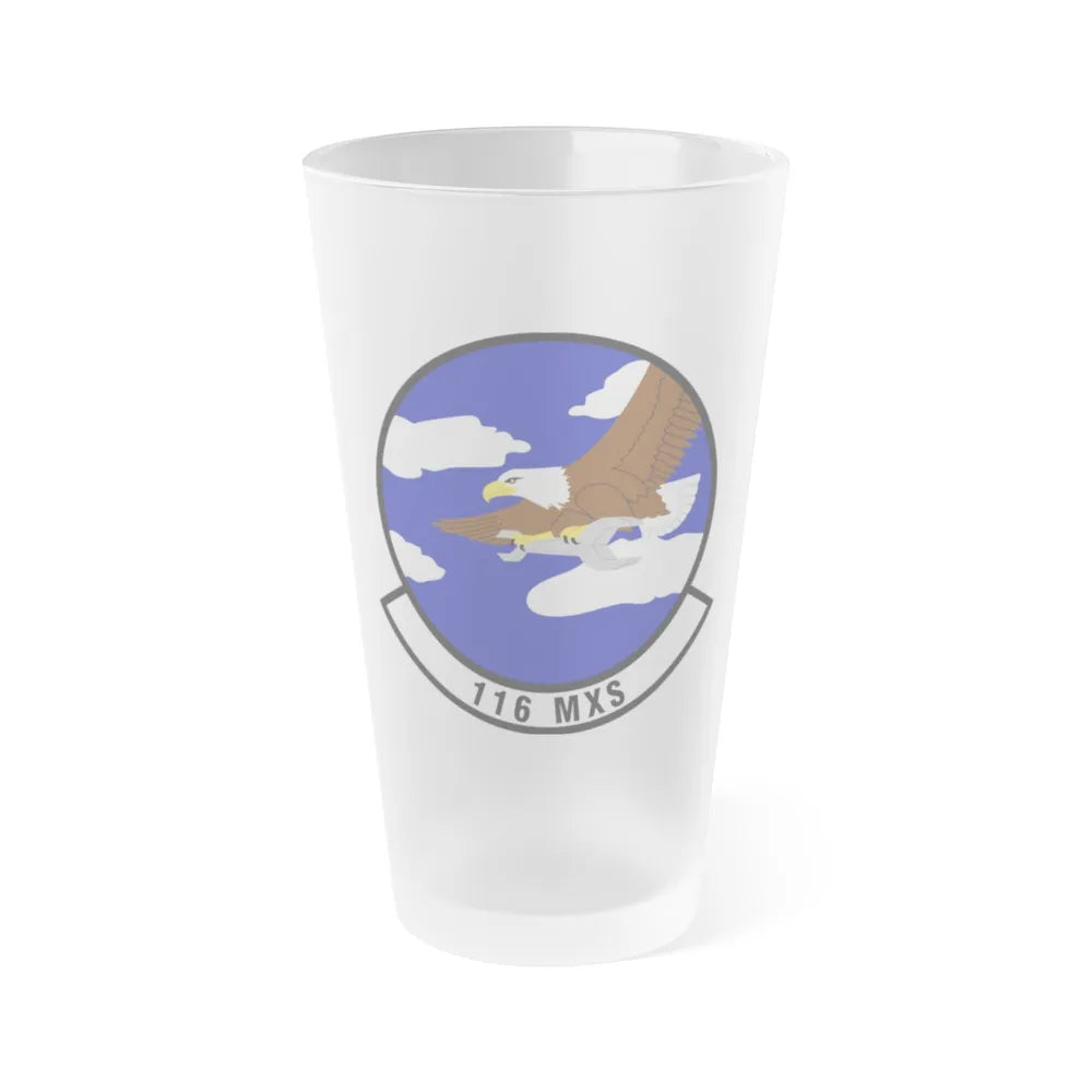 116th Maintenance Squadron (U.S. Air Force) Frosted Pint Glass 16oz-16oz-Frosted-Go Mug Yourself