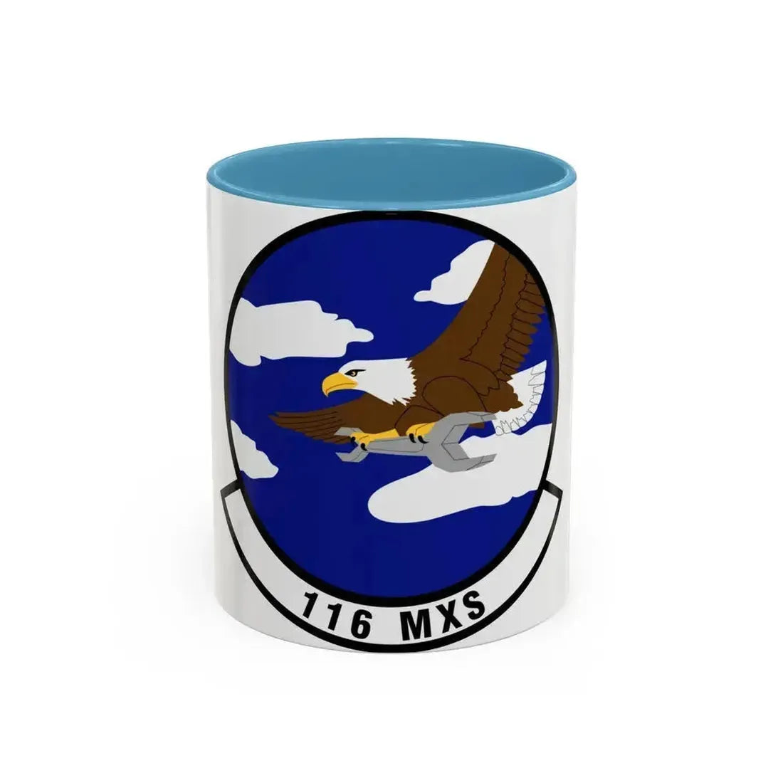 116th Maintenance Squadron (U.S. Air Force) Accent Coffee Mug 11oz Light Blue - Go Mug Yourself