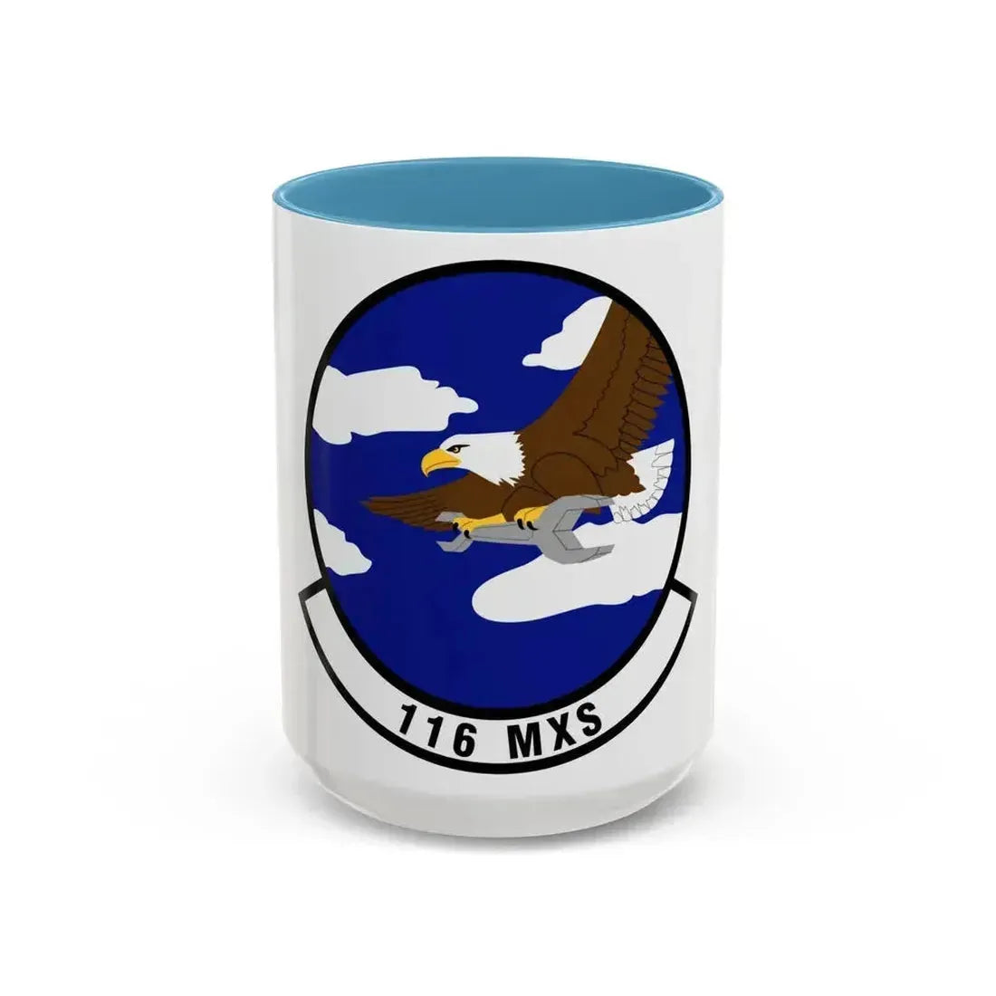116th Maintenance Squadron (U.S. Air Force) Accent Coffee Mug 15oz Light Blue - Go Mug Yourself