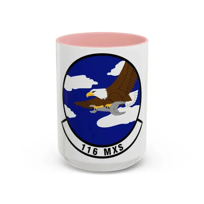 116th Maintenance Squadron (U.S. Air Force) Accent Coffee Mug 15oz Pink - Go Mug Yourself
