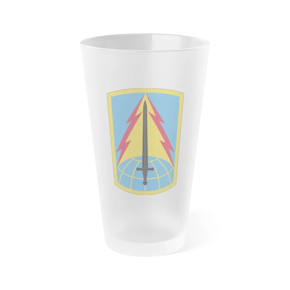 116th Military Intelligence Brigade (U.S. Army) Frosted Pint Glass 16oz-Go Mug Yourself