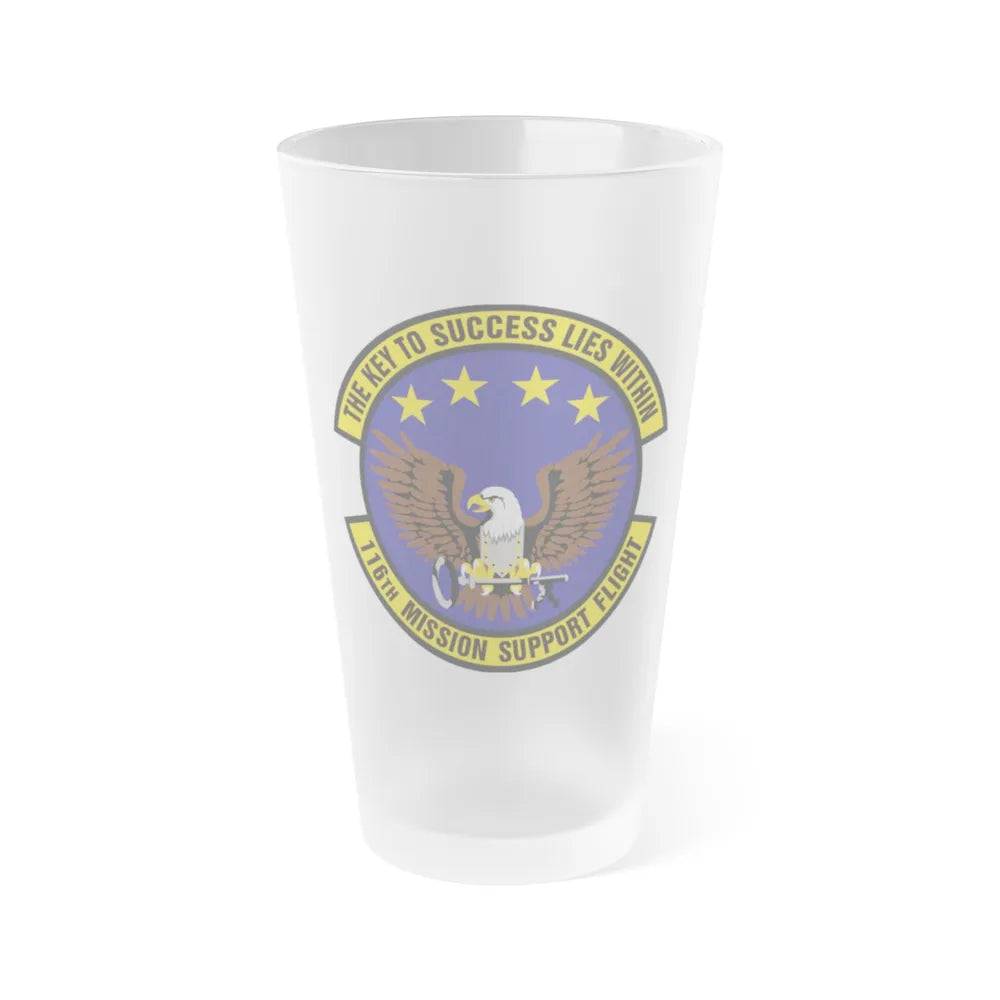 116th Mission Support Flight (U.S. Air Force) Frosted Pint Glass 16oz-16oz-Frosted-Go Mug Yourself