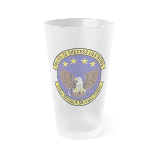 116th Mission Support Flight (U.S. Air Force) Frosted Pint Glass 16oz-16oz-Frosted-Go Mug Yourself