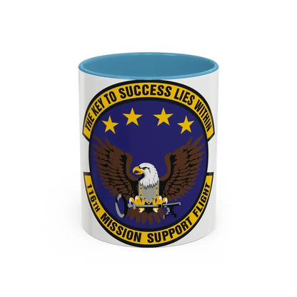 116th Mission Support Flight (U.S. Air Force) Accent Coffee Mug 11oz Light Blue - Go Mug Yourself