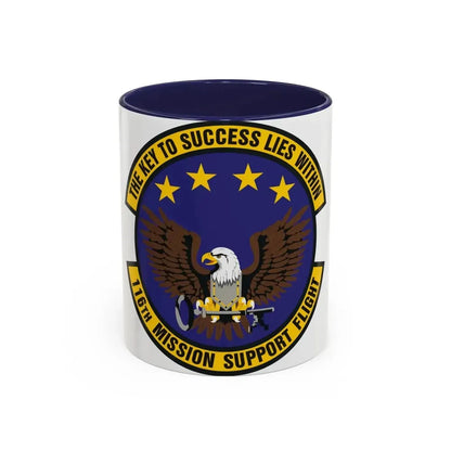 116th Mission Support Flight (U.S. Air Force) Accent Coffee Mug 11oz Navy - Go Mug Yourself