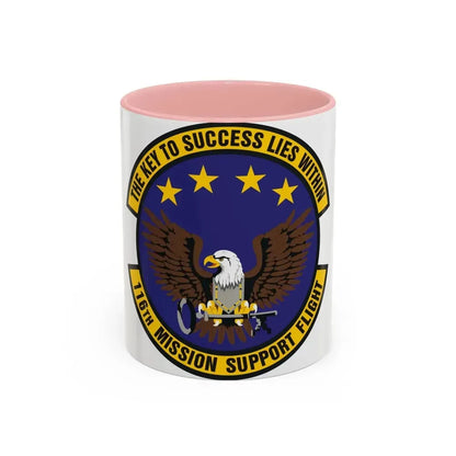 116th Mission Support Flight (U.S. Air Force) Accent Coffee Mug 11oz Pink - Go Mug Yourself