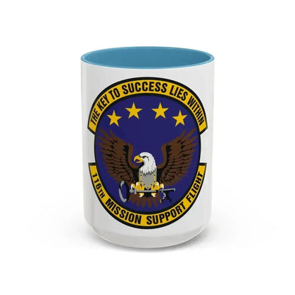 116th Mission Support Flight (U.S. Air Force) Accent Coffee Mug 15oz Light Blue - Go Mug Yourself