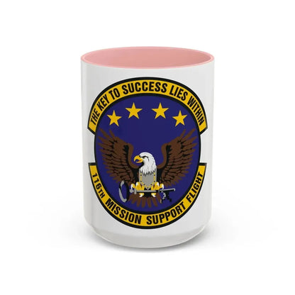 116th Mission Support Flight (U.S. Air Force) Accent Coffee Mug 15oz Pink - Go Mug Yourself