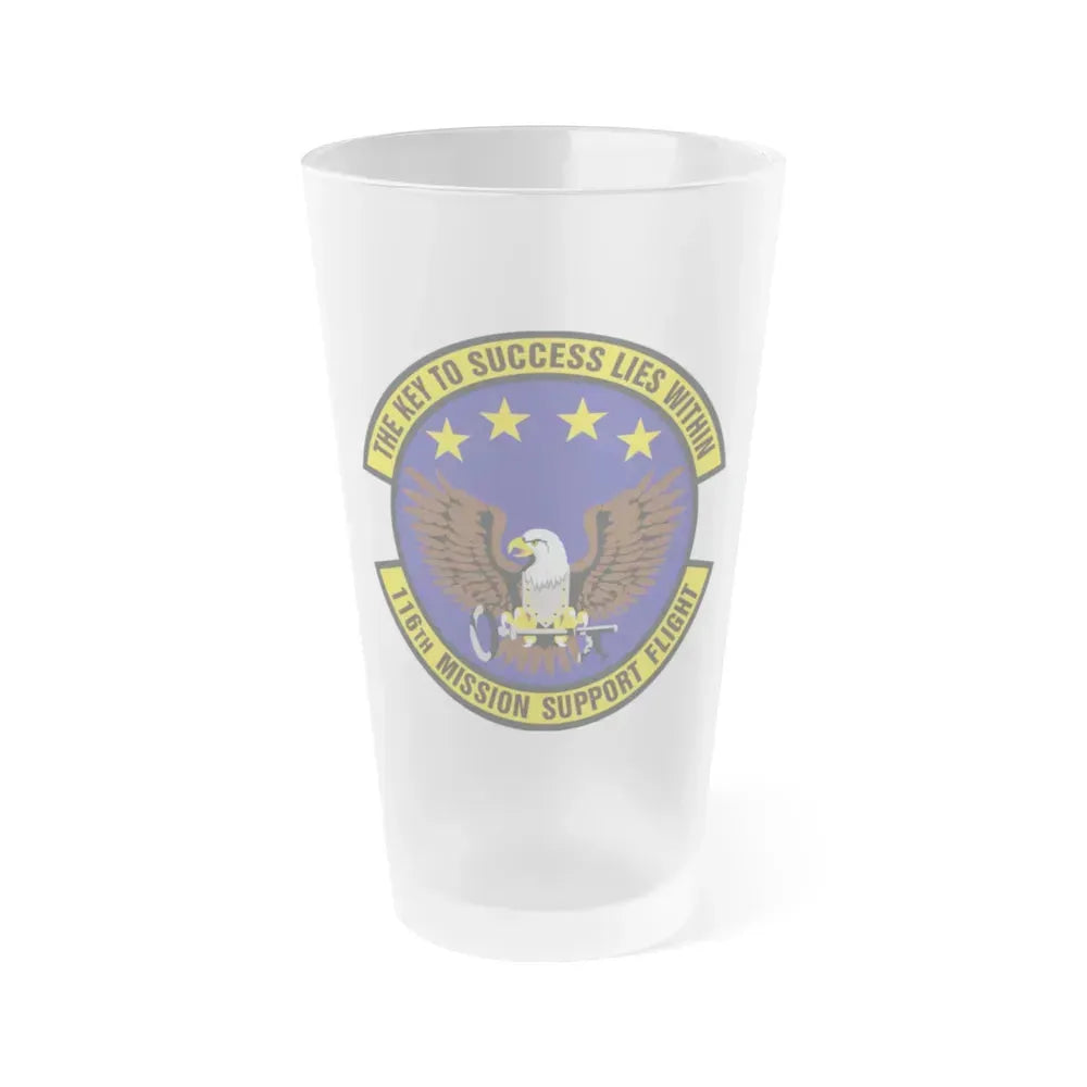 116th Mission Support Flight (U.S. Air Force) Frosted Pint Glass 16oz 16oz Frosted - Go Mug Yourself