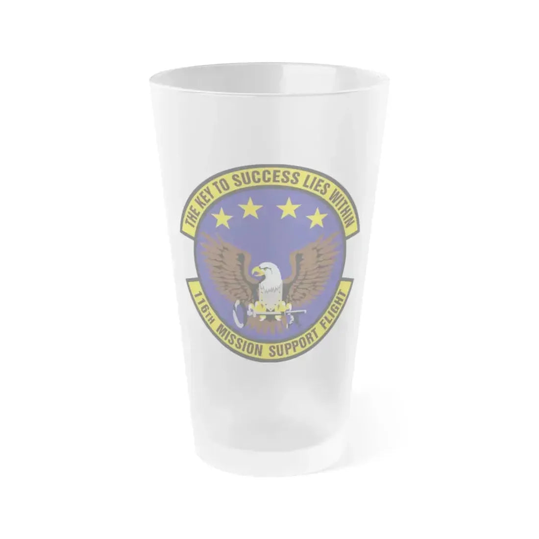 116th Mission Support Flight (U.S. Air Force) Frosted Pint Glass 16oz 16oz Frosted - Go Mug Yourself